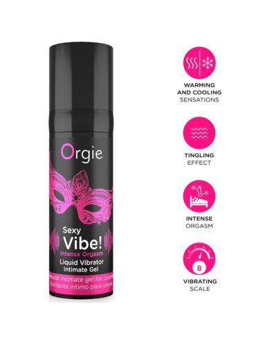 ORGIE - VIBRAZIONI SEXY! ORGASMO INTENSO SENSAZIONI MULTIPLE GEL INTIMO 15 ML