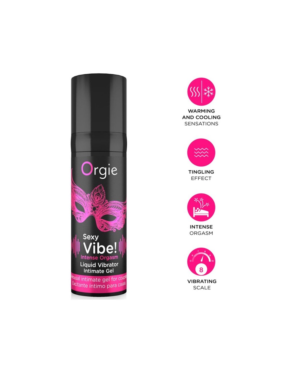 ORGIE - VIBRAZIONI SEXY! ORGASMO INTENSO SENSAZIONI MULTIPLE GEL INTIMO 15 ML