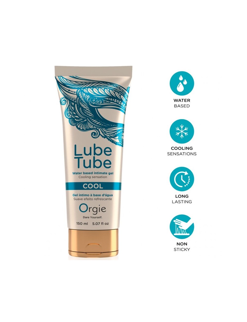 ORGIE - LUBRIFICANTE IN TUBO COOL GEL INTIMO RINFRESCANTE A BASE DE ACQUA 150 ML