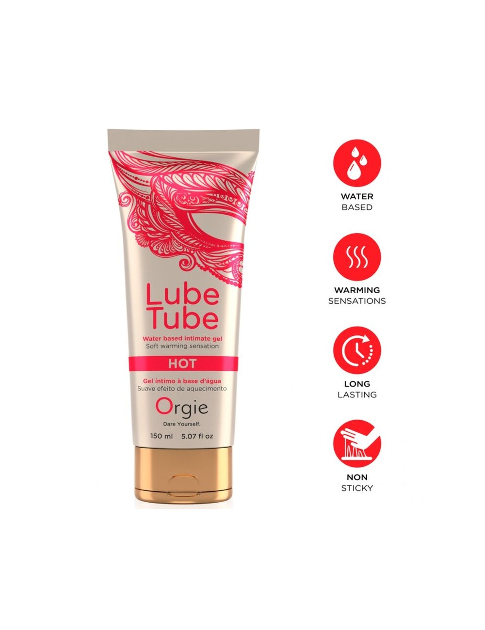 ORGIE - TUBO LUBRIFICANTE GEL INTIMO A BASE DE ACQUA CALDA 150 ML