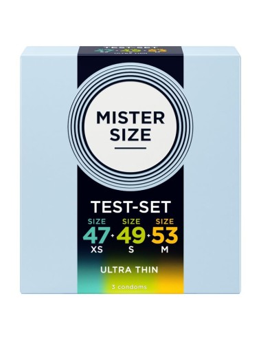 MISTER SIZE - CONFEZIONE CAMPIONE PRESERVATIVI MISURA 47-49-53 MM (3 UNITÀ)
