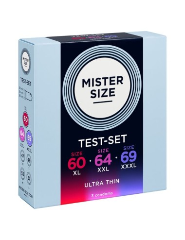 MISTER SIZE - CAMPIONE CONFEZIONE PRESERVATIVI MISURA 60-64-69 MM (3 UNITÀ)