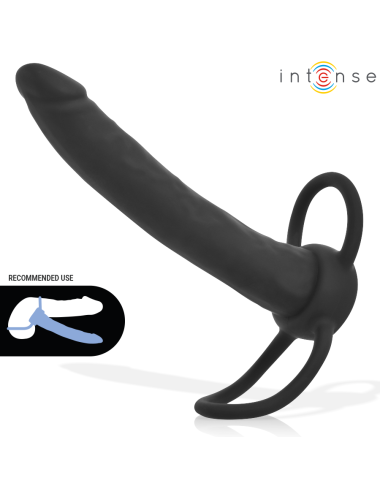 INTENSE - LUCAS DILDO ANALE CON ANELLO PER PENE E TESTICOLI IN SILICONE