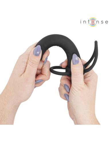INTENSE - LUCAS DILDO ANALE CON ANELLO PER PENE E TESTICOLI IN SILICONE