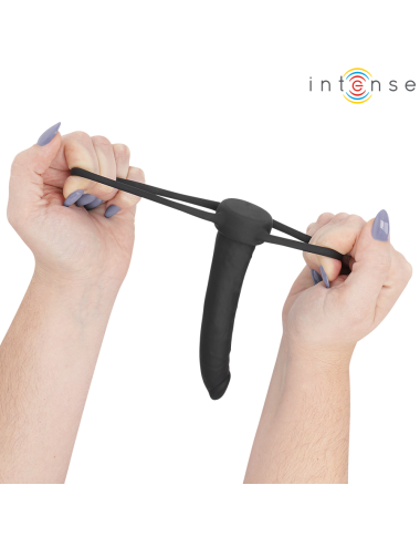 INTENSE - LUCAS DILDO ANALE CON ANELLO PER PENE E TESTICOLI IN SILICONE