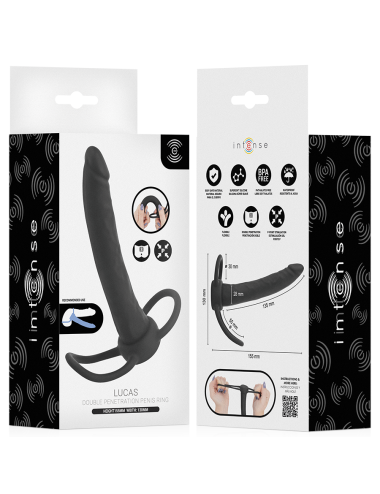 INTENSE - LUCAS DILDO ANALE CON ANELLO PER PENE E TESTICOLI IN SILICONE