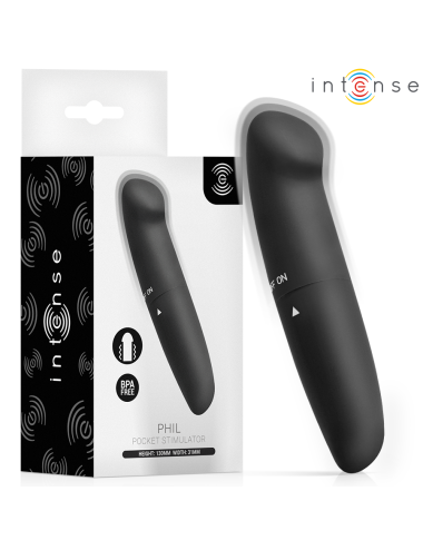 INTENSE - VIBRATORE PER IL PUNTO G PHIL NERO 13 CM