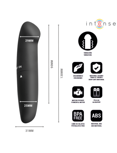 INTENSE - VIBRATORE PER IL PUNTO G PHIL NERO 13 CM