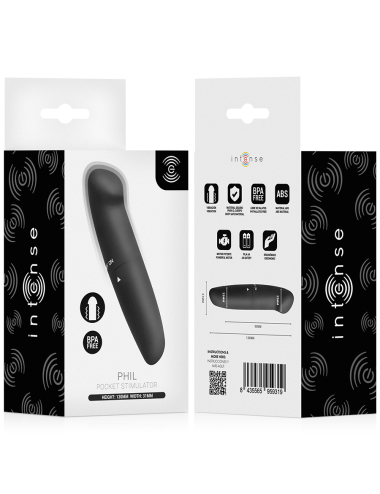 INTENSE - VIBRATORE PER IL PUNTO G PHIL NERO 13 CM
