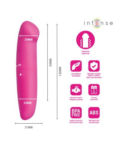 INTENSE - VIBRATORE PER IL PUNTO G PHIL ROSA 13 CM