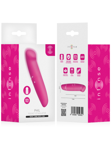INTENSE - VIBRATORE PER IL PUNTO G PHIL ROSA 13 CM
