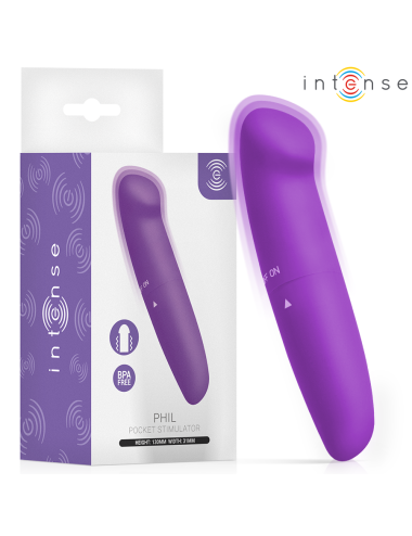 INTENSE - VIBRATORE PER IL PUNTO G PHIL VIOLA 13 CM