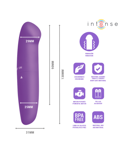 INTENSE - VIBRATORE PER IL PUNTO G PHIL VIOLA 13 CM