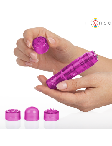 INTENSO - MINI MASSAGGIATORE KURT CON 4 TESTINE INTERCAMBIABILI ROSA