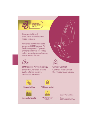 WOMANIZER - NEXT LIBERTY STIMOLATORE CLITORIDEO 3D INTENSO ROSA ARIA DI PIACERE
