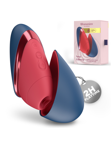 WOMANIZER - NEXT LIBERTY 3D PLEASURE AIR STIMOLATORE CLITORIDEO BLU/ROSSO