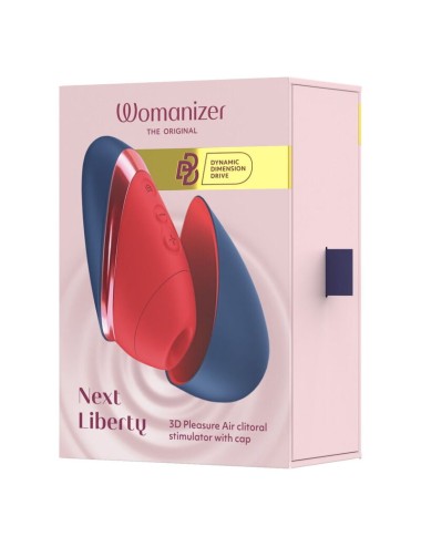 WOMANIZER - NEXT LIBERTY 3D PLEASURE AIR STIMOLATORE CLITORIDEO BLU/ROSSO