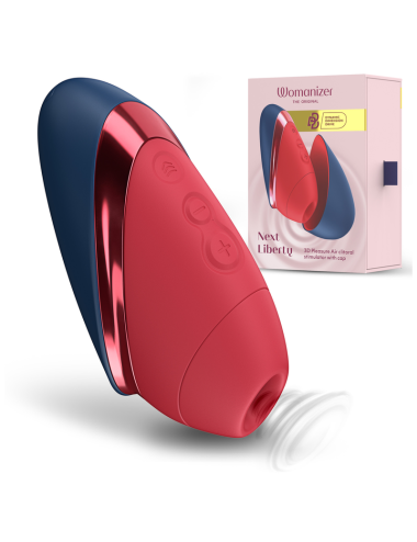 WOMANIZER - NEXT LIBERTY 3D PLEASURE AIR STIMOLATORE CLITORIDEO BLU/ROSSO