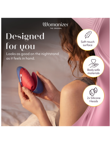 WOMANIZER - NEXT LIBERTY 3D PLEASURE AIR STIMOLATORE CLITORIDEO BLU/ROSSO