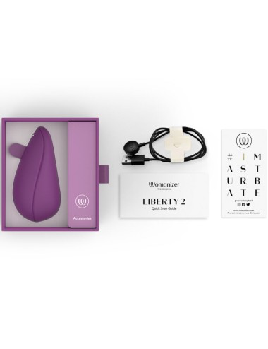 WOMANIZER - LIBERTY 2 STIMOLATORE CLITORIDEO A SUZIONE 8 LIVELLI DI INTENSITÀ VIOLA
