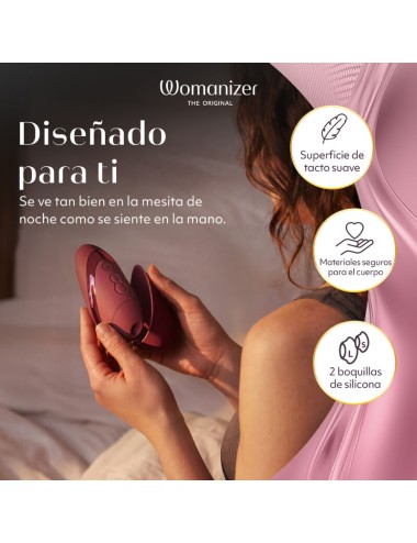 WOMANIZER - STIMOLATORE CLITORIDEO A SUZIONE 14 LIVELLI DI INTENSITÀ BORDEAUX