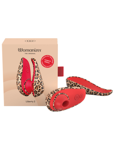 WOMANIZER - LIBERTY 2 STIMOLATORE CLITORIDEO A SUZIONE 8 LIVELLI DI INTENSITÀ STAMPA LEOPARDATA