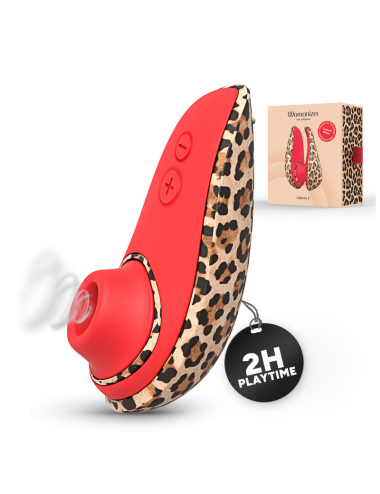 WOMANIZER - LIBERTY 2 STIMOLATORE CLITORIDEO A SUZIONE 8 LIVELLI DI INTENSITÀ STAMPA LEOPARDATA