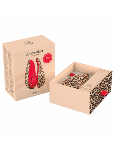 WOMANIZER - LIBERTY 2 STIMOLATORE CLITORIDEO A SUZIONE 8 LIVELLI DI INTENSITÀ STAMPA LEOPARDATA