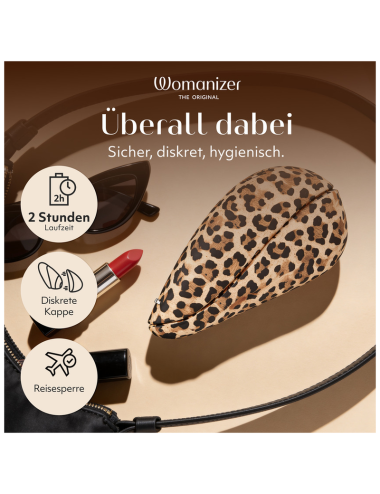 WOMANIZER - LIBERTY 2 STIMOLATORE CLITORIDEO A SUZIONE 8 LIVELLI DI INTENSITÀ STAMPA LEOPARDATA