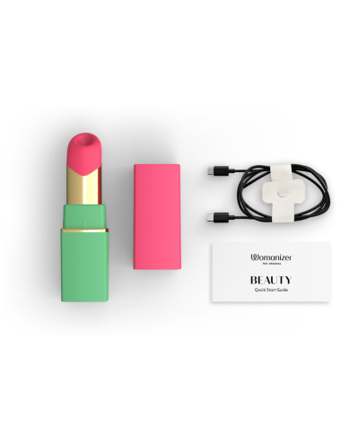 WOMANIZER - STIMOLATORE CLITORIDEO A SUCCHIATURA, 6 LIVELLI DI INTENSITÀ, VERDE E ROSA
