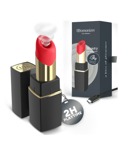WOMANIZER - STIMOLATORE CLITORIDEO A SUCCHIATURA, 6 LIVELLI DI INTENSITÀ, NERO E ORO
