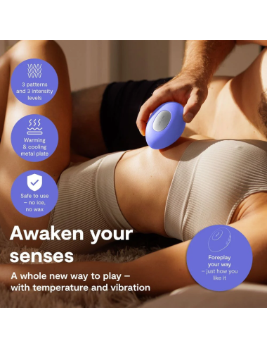 WE-VIBE - VIBRATORE RISCALDANTE E RAFFREDDANTE A TEMPERATURA INTENSIVA, COLORE BLU LAVANDA