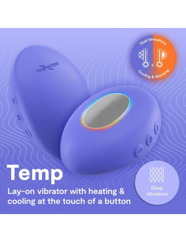 WE-VIBE - VIBRATORE RISCALDANTE E RAFFREDDANTE A TEMPERATURA INTENSIVA, COLORE BLU LAVANDA