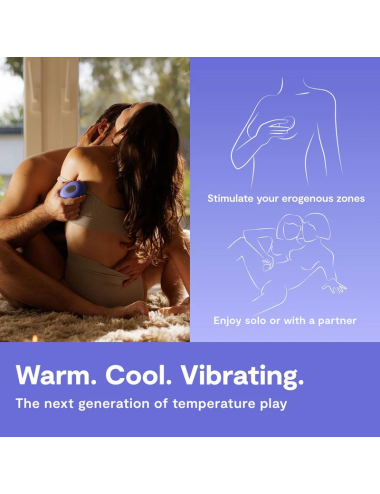 WE-VIBE - VIBRATORE RISCALDANTE E RAFFREDDANTE A TEMPERATURA INTENSIVA, COLORE BLU LAVANDA