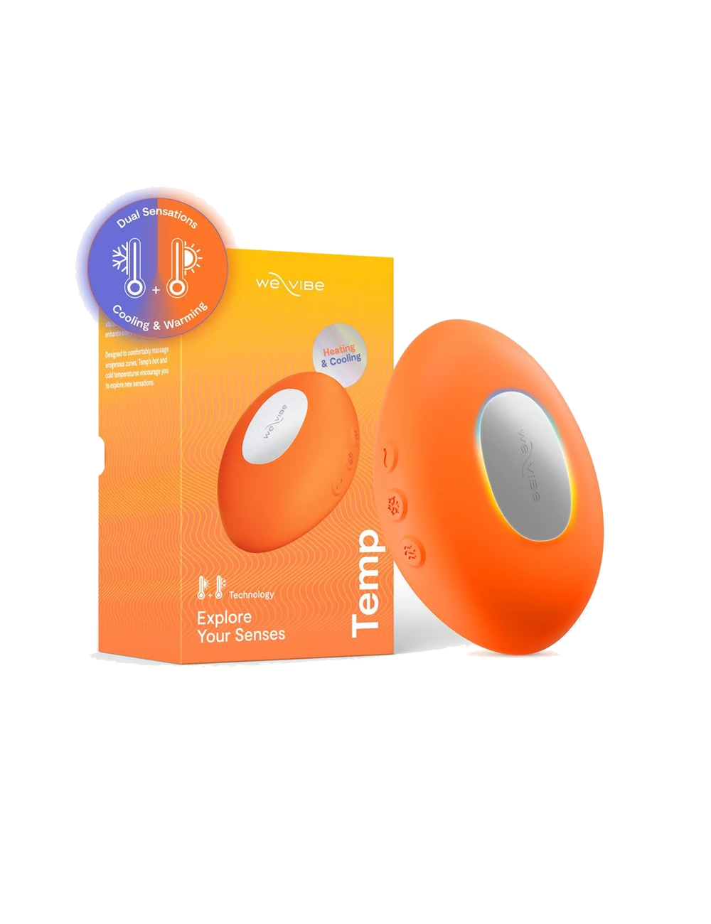WE-VIBE - VIBRATORE RISCALDANTE E RAFFREDDANTE A TEMPERATURA ARANCIONE