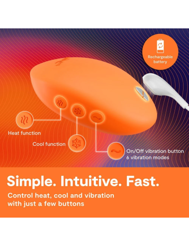WE-VIBE - VIBRATORE RISCALDANTE E RAFFREDDANTE A TEMPERATURA ARANCIONE