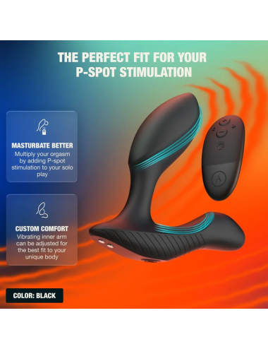 ARCWAVE - PERK MASSAGGIATORE PROSTATICO VIBRANTE CON DOPPIO MOTORE E TELECOMANDO NERO