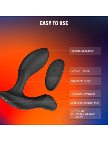 ARCWAVE - PERK MASSAGGIATORE PROSTATICO VIBRANTE CON DOPPIO MOTORE E TELECOMANDO NERO