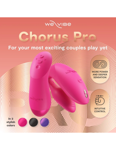 WE-VIBE - VIBRATORE PER COPPIE CHORUS PRO PREMIUM ROSA ELETTRICO
