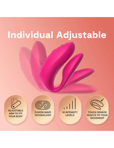 WE-VIBE - VIBRATORE PER COPPIE CHORUS PRO PREMIUM ROSA ELETTRICO