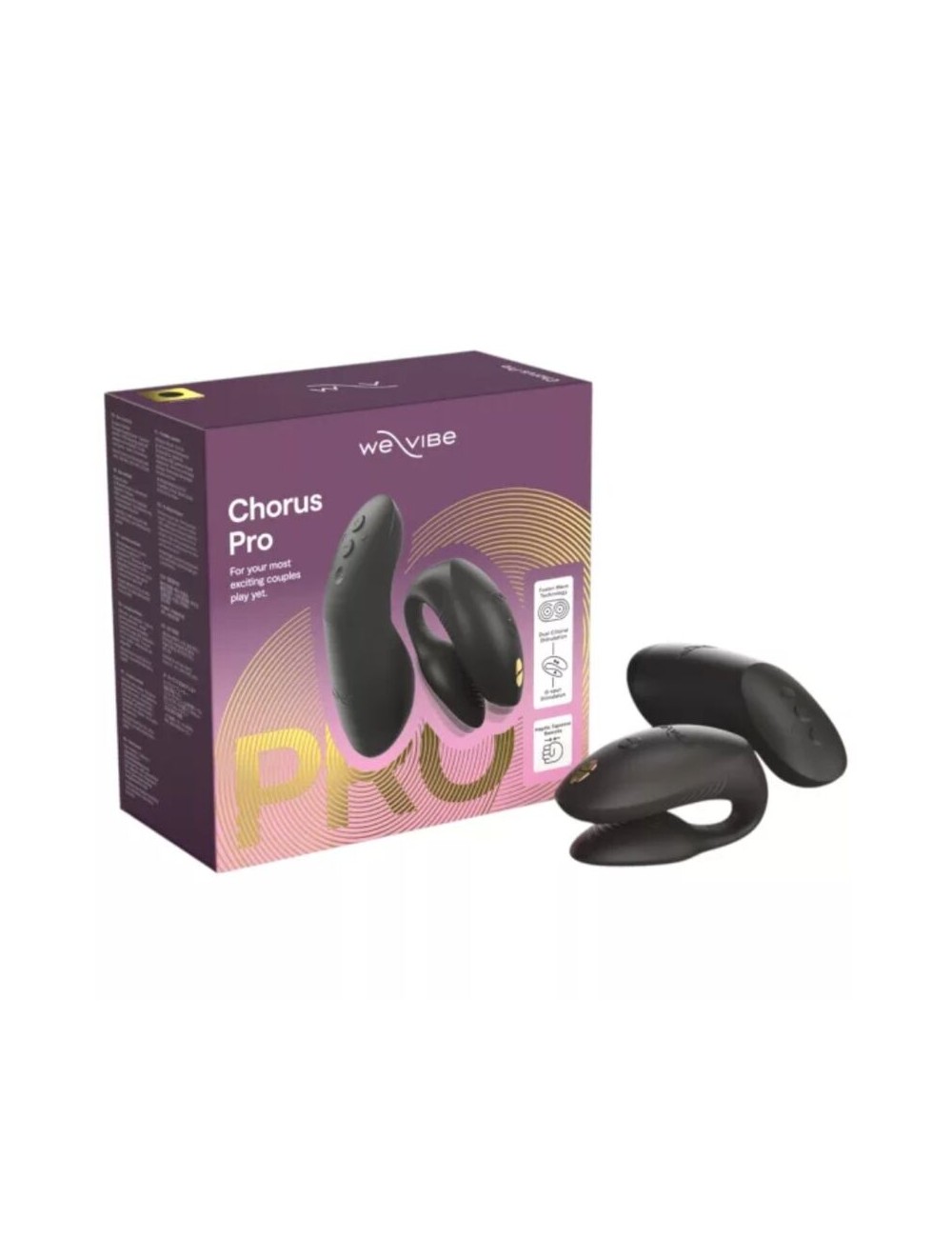 WE-VIBE - VIBRATORE PER COPPIE CHORUS PRO PREMIUM NERO SATINATO