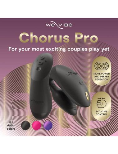 WE-VIBE - VIBRATORE PER COPPIE CHORUS PRO PREMIUM NERO SATINATO