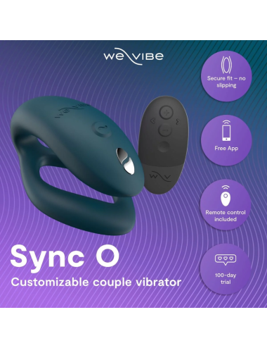 WE-VIBE - VIBRATORE PER COPPIE REGOLABILE SYNC 2, VERDE VELLUTO