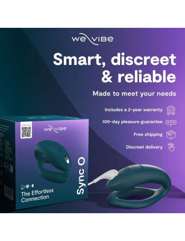 WE-VIBE - VIBRATORE PER COPPIE REGOLABILE SYNC 2, VERDE VELLUTO